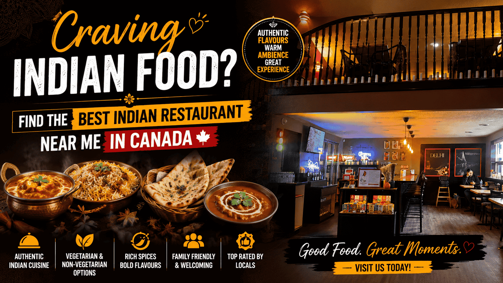 Craving Indian Food? Find the Best Indian Restaurant Near Me in Canada